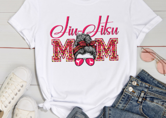 RD Jiu-Jitsu Mom Shirt, Messy Bun Bleached Shirt, Brazilian Shirt, Mother_s Day Party