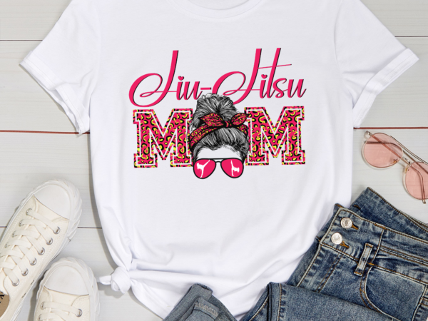 Rd jiu-jitsu mom shirt, messy bun bleached shirt, brazilian shirt, mother_s day party t shirt design online