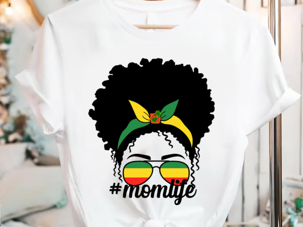 Rd juneteenth celebrate shirt, black history shirt, african american t-shirt, mom life messy bun black t-shirt