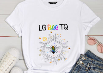 RD LG Bee TQ Shirt, Funny Bee T-Shirt, LGBT Month T-Shirt, Rainbbow Flag