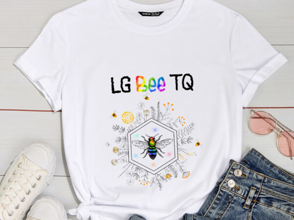Rd lg bee tq shirt, funny bee t-shirt, lgbt month t-shirt, rainbbow flag