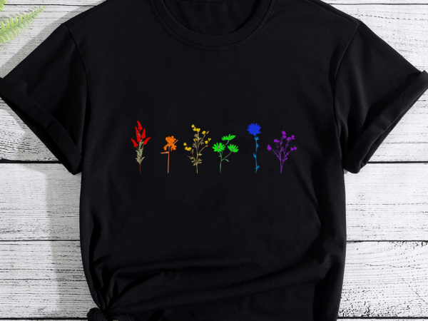 Rd lgbtq wildflowers shirt, pride shirt, lesbian shirt, lgbt pride tee, queer gift, gay flower shirt, rainbow flowers t shirt design online