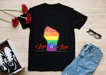 RD Love Is Love Shirt, Fist Rainbow Shirt, LGBT Flag Shirt, LGBT Pride Month T-Shirt