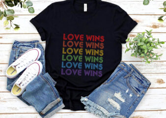 RD Love Wins Vintage Gay Pride Shirt, LGBT Shirt, Retro Pride Shirt, Lesbian Shirt, LGBT Pride, Equality Shirt