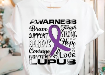 RD Lupus Awareness png, Lupus warrior, Purple ribbon Digital Download-01