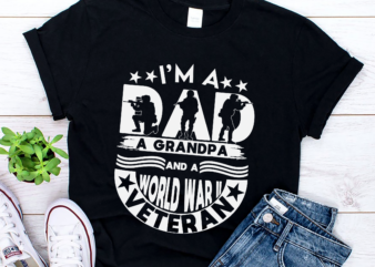 RD Mens A Dad Grandpa A World War II Veteran Father Grandfather Gift Shirt