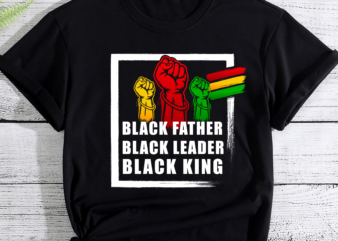 RD Mens Black Father Black Leader Black King Dad