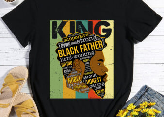 RD Mens Dad Gift, Strong Black King Shirt, Juneteenth Celebrate Shirt, African American Father T-Shirt