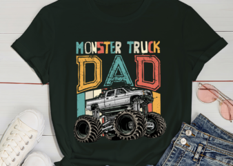 RD Mens Monster Truck Dad Vintage Retro Style Men Shirt, Fathers Day Gift