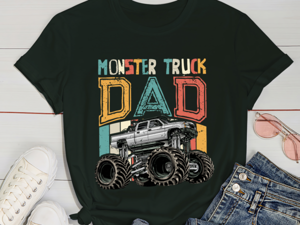 Rd mens monster truck dad vintage retro style men shirt, fathers day gift t shirt design online