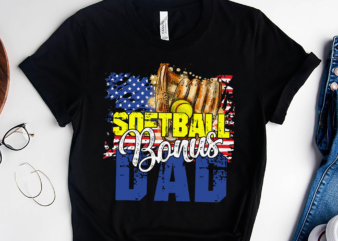 RD Mens Patriotic Softball Bonus Dad 4Th Of July, Father Day Gift Shirt