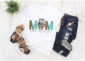 RD-Mom-Nurse-Life-Shirt,-Skull-Messy-Bun-Shirt,-Gift-For-Mom,-Mothers-Day-Shirt t shirt design online