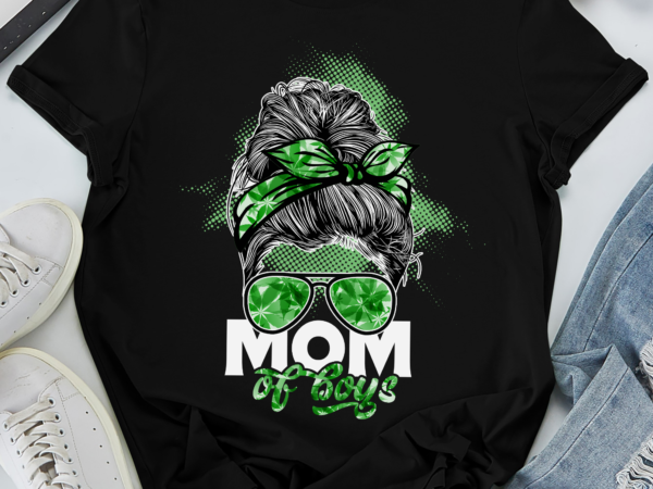 Rd mom of boys shirt, messy bun glasses bandana shirt, mothers day shirt, cannabis shirt t shirt design online