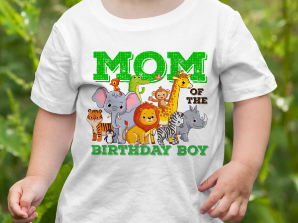 Rd mom of the birthday boy jungle safari zoo theme animal party t-shirt