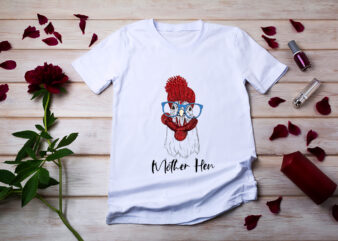 RD Mother Hen Shirt, Chicken with Glasses Shirt, Funny Gift For Farmer, Mother_s Day Shirt