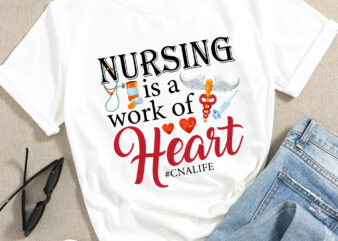 RD Nursing Is A Work Of Heart CNA Nursing Nurses Week 2023 T-Shirt