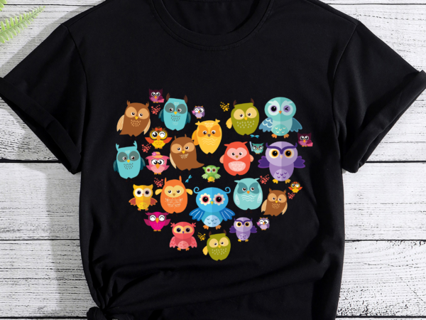 Rd owl heart love t-shirt, cute owls gift, bird nerd watching, birdwatching shirts, owl lover shirt-01