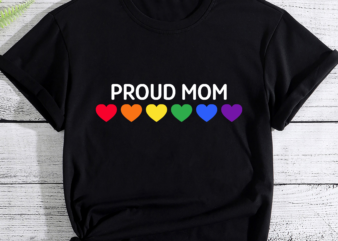RD PROUD MOM Gay Pride Shirt, LGBTQ Gay Lesbian Mom Dad, Ally Shirt, Rainbow dots, gay gift