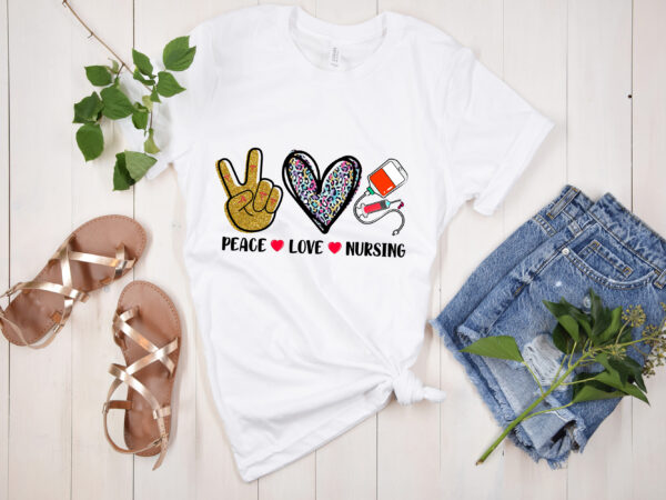 Rd peace love nursing shirt, nurse life, registered nurse shirt, nurse week shirt, cna shirt, nursing school tee t shirt design online