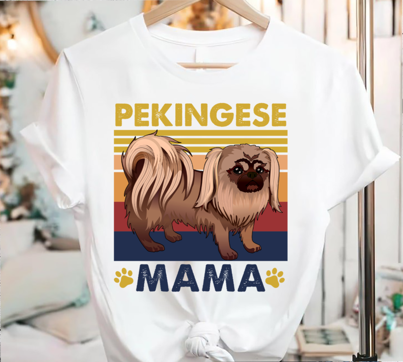 RD Pekingese Mama Shirt, Mother_s Day Shirt, Retro Dog Lovers Gift, Mom Life T-Shirt