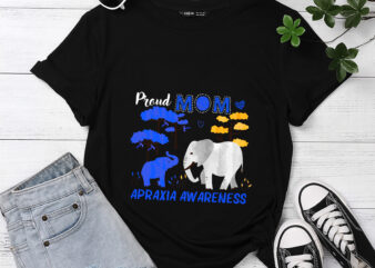 RD Proud Elephant Mom Apraxia Awareness t shirt design online