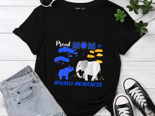 Rd proud elephant mom apraxia awareness t shirt design online