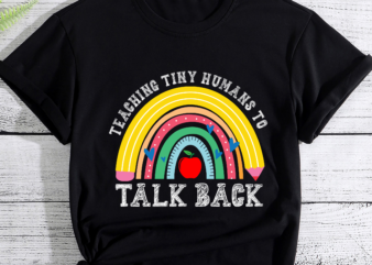 RD Rainbiw Teaching Tiny Humans To Talk Back, SLP Speech Language Pathologist Gift Shirt