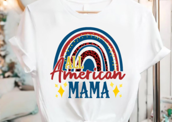 RD Rainbow All American Mama Tshirt, Patriotic American Mom Life, US Mama, Happy 4th Of July Gift Shirt