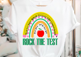 RD Rainbow Rock The Test, Testing Teacher Gift, Test Day Crew, Test Day Teacher, State Testing Teacher Gift t shirt design online