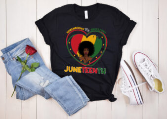 RD Remembering My Ancestors Juneteenth Black Freedom 1865 Gift T-Shirt