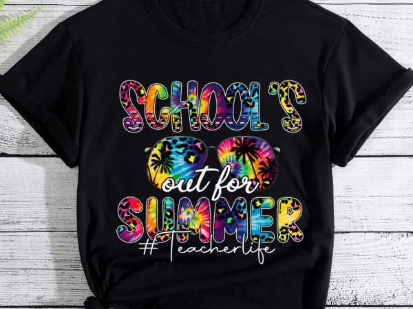 Rd schools out for summer shirt, teacher life leopard tie dye shirt, last day of school, graduate shirt t shirt design online