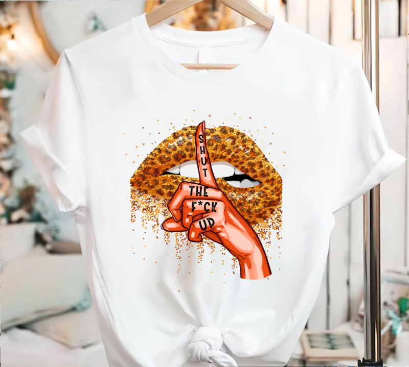 RD Shut The Fu_k Up Leopard Lips, Shut Up svg, stfu lips svg, cheetah print lips svg
