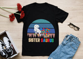 RD-Sister-Saurus-Shirt,-Dinosaur-Autism-Puzzle-Shirt,-Autism-Awareness-Shirt,-Autism-Sister-Shirt,-Dinosaur-Shirt