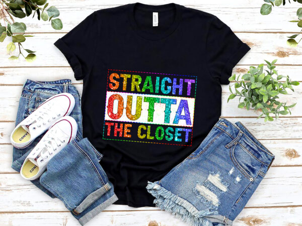 Rd straight outta the closet lgbt gay pride t-shirt