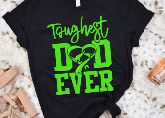 RD Tough Dad Lymphoma Lime Green Ribbon Lymphocytes Gift Idea