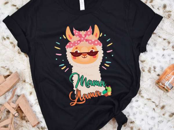 Rd womens mama llama cute llamas lover mom womens mothers day shirt t shirt design online Rd womens mama llama cute llamas lover mom womens mothers day shirt t shirt design online