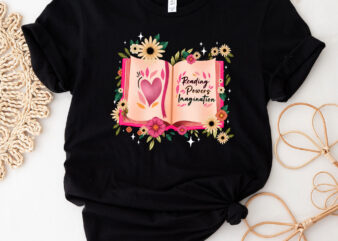 Reading Powers Imagination Cute Teacher Librarian Book Lovers NC 0603 t shirt design online