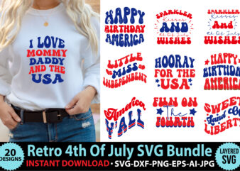 4th of July Bundle Svg, Patriotic Bundle Svg, Kids 4th of July, US Flag, American Dude, Miss America Svg File for Cricut & Silhouette, Png,Retro 4th of July Png, Freedom