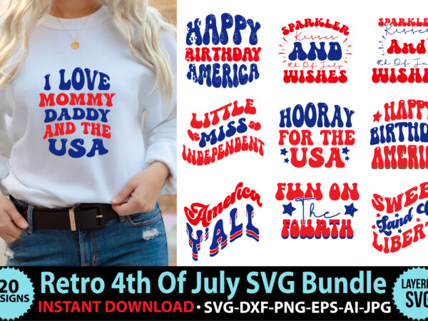 4th of july bundle svg, patriotic bundle svg, kids 4th of july, us flag, american dude, miss america svg file for cricut & silhouette, png,retro 4th of july png, freedom