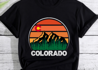 Retro Colorado Vintage Sublimation Png, Colorado Sunset Png Design, Mountains Trees Retro Sunset Png, Colorado Png, Colorado State Png-1