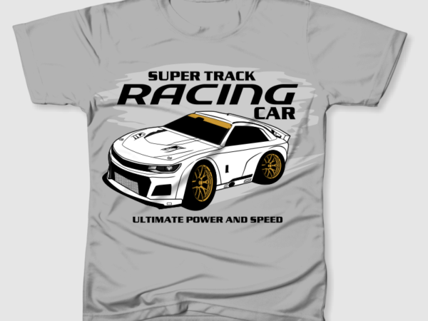 Super track rally car t shirt template vector