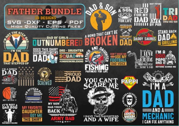 Father T-shirt Bundle,father's day svg bundle, father's day, father's ...