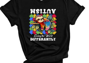 Sloth Autism Seeing the World Differently Men Women Child T-Shirt PC