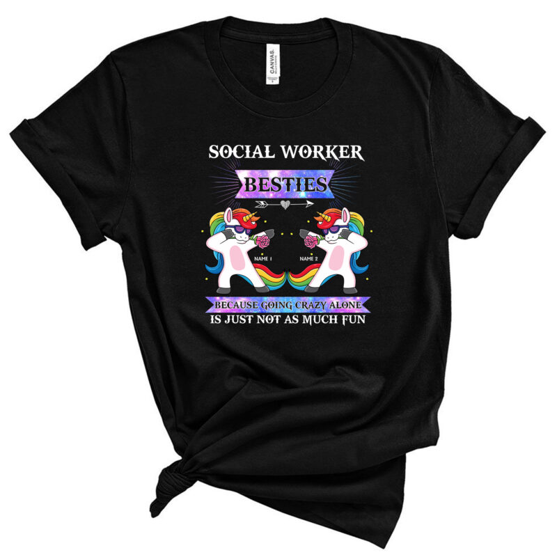 Social Worker Personalized T-shirt, Personalized Gift for Unicorn Lovers PC