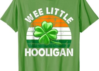 St Patricks Day Shirt Wee Little Hooligan Boy Kids Funny T-Shirt