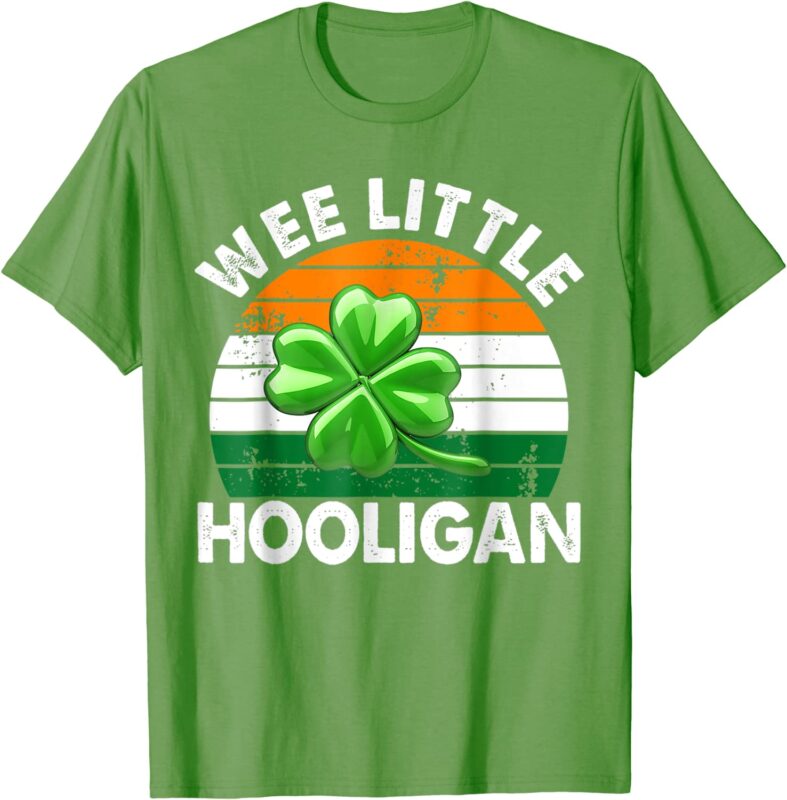 St Patricks Day Shirt Wee Little Hooligan Boy Kids Funny T-Shirt