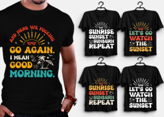 Sunset Colorful T-Shirt Design