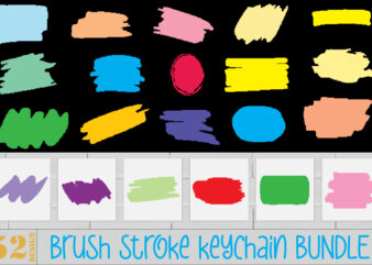 Brush stroke keychain Bundle t shirt template