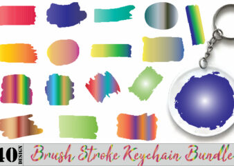 40 Brush stroke keychain Bundle