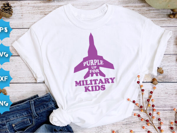 Purple up for military kids, purple up for military kids dandelion flower vector cancer awareness month of the military child typography t-shirt design veterans shirt